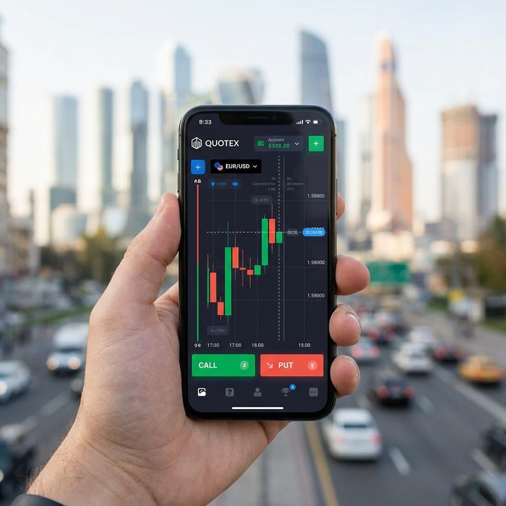 Quotex Mobile Trading App Mockup Quotex Mobile Trading App Mockup